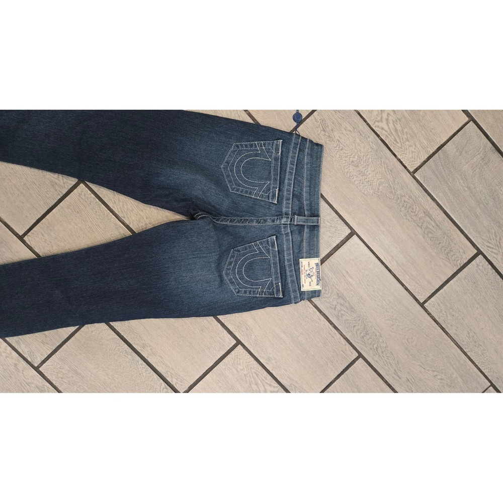 True Religion Legging Basic Allover Natural Jeans FDD Summit Dark Wash Size 28 - Picture 6 of 6